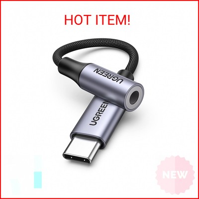 UGREEN USB C to 3.5mm Audio Adapter Type C to Headphone Aux Jack Dongle 24bit/96