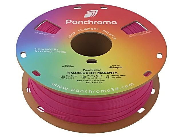 CA02002 Filament: PLA 1,75mm translucent magenta 190-230°C 1kg POLYMAKER