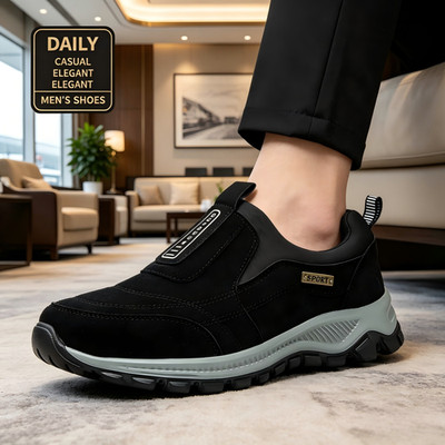 Outdoor Sports Shoes, Men Slip On Loafer Casual Walking Sneakers