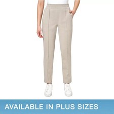 NEW XL Mondetta Ladies Pintuck Straight Leg Pant with Pockets Elastic Waistband