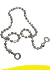 Danco, Inc. 80039 Stopper Bead Chain, 15 in L, Stainless Steel, Chrome Plated