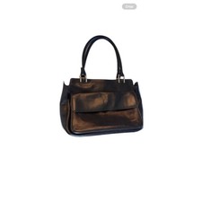 Borsa Tre Vero in vera pelle artigianale fiorentina in pelle nera