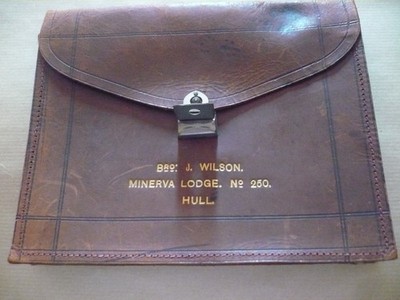 Freimaurer alte Freimaurer Tasche, MINERVA LODGE Nr. 250 BRO: J. WILSON