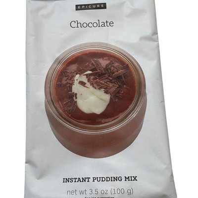 Epicure Chocolate Instant Pudding Mix 3.5 Oz 100g Dessert Easy To Make Rich Flav