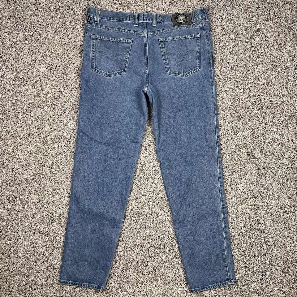 Versace Jeans Couture Para Hombres 40x34 Azul Poping Logo Medusa Algodón Denim De Colección Foto 3 de 4