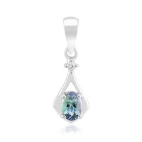 GrüNer Tansanit Rhodium-Silber-AnhäNger