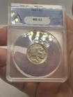 1927 Buffalo Nickel ANACS MS-63! Nice Eye Appeal! Lustrous & Better Date***