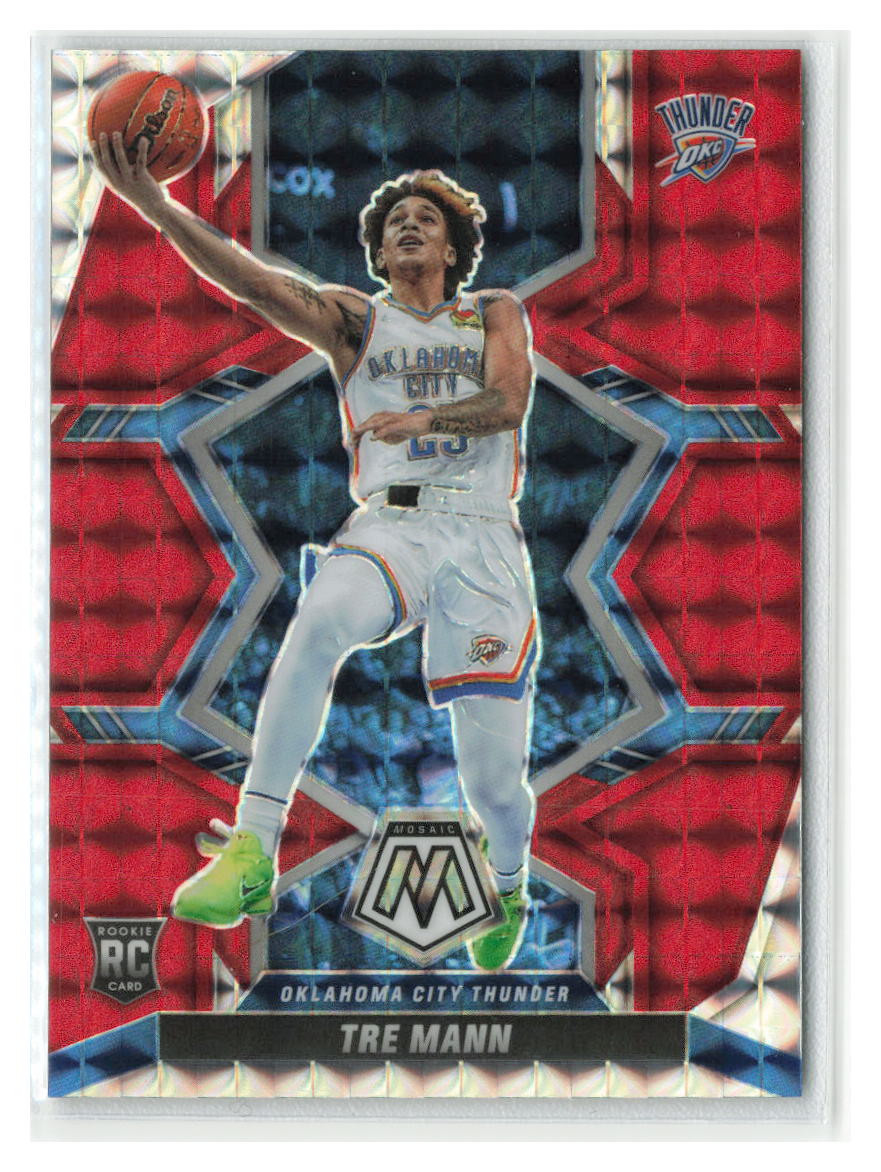 Tre Mann 2021-22 Panini Mosaic Red RC Rookie #212-THUNDER