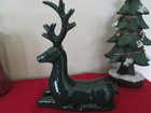 Martha Stewart Christmas Collection Green Stag Deer Lying Down 9 inch/ NWT