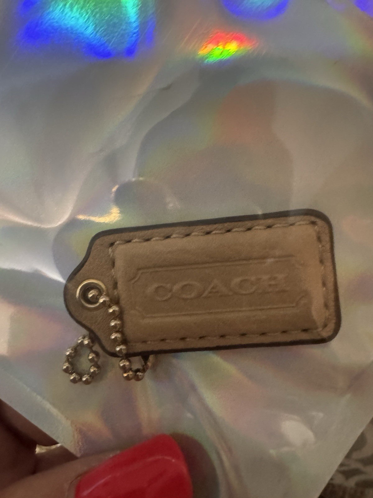 Coach mini purse/bag silver with python accent an… - image 6