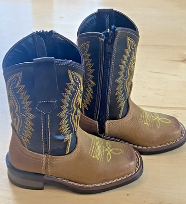 Santiags Texas Marron En Cuir Véritable | Bottes Santiag