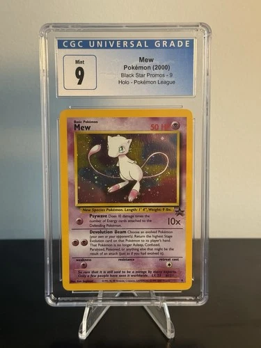 CGC 9 Blue Label Mew Black Star Promo 9 WOTC Holo