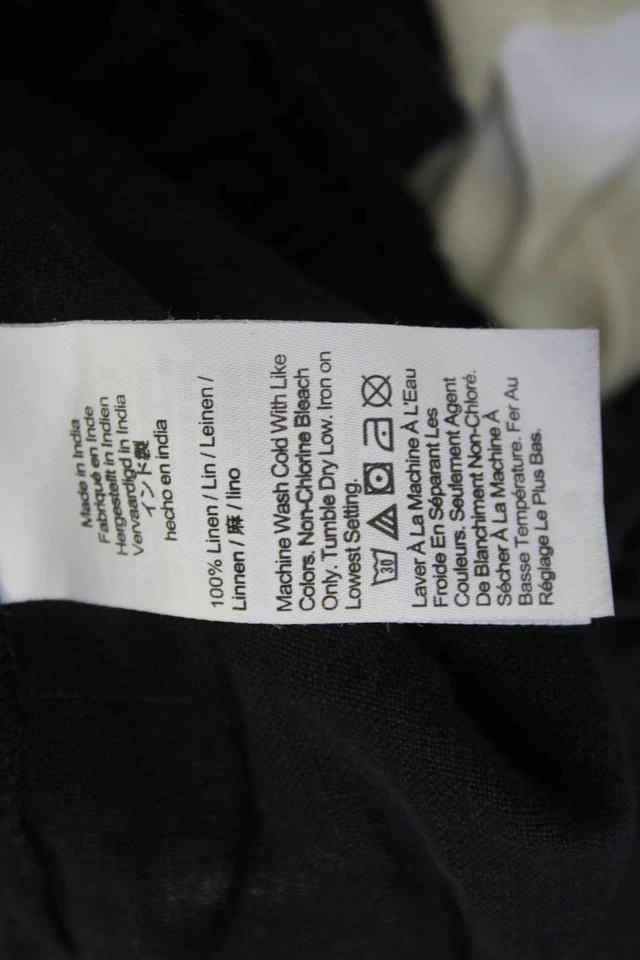 Shorts de praia unissex J Crew mistura de linho preto tamanho XS - Imagem 4 de 4