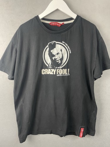 Xplicit Industries Size L Black A Team T-Shirt BA Baracus Crazy Fool Mr. T