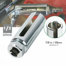 7/8'' 22mm O2 Oxygen Sensor Socket Removal Tool Side Wire Cutout 1/2" Drive