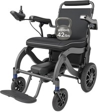Vive Lightweight Electric Wheelchair, Collapsible, Folding, Ultralight, Motorize