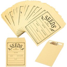 100 Resealable Seed Envelopes for Vegetable  Flower Storage, 3.1x4.7 Inch