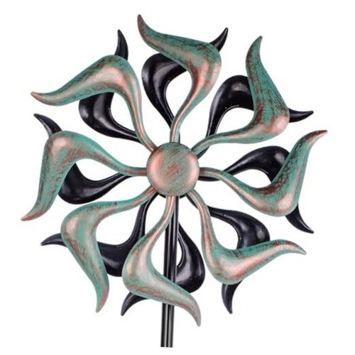 Wind Spinners Outdoor, Metal Wind Spinner, Kinetic Wind Green-51*11.8 Inch