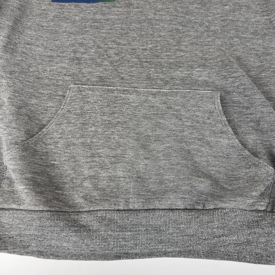 Sudadera con capucha vintage años 90 Jerzees Morro Bay CA con acento a rayas adulto XL 46 gris y azul   Foto 3 de 4