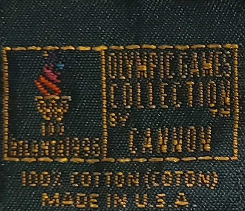 Atlanta Beach Towel Cannon Olympic 1996 100 % algodón doble cara blanco y verde Foto 3 de 3