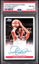 2008 Rittenhouse WNBA Autograph Olympia Scott PSA 8 Phoenix Mercury Stanford