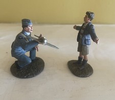 W.Britain 25027 RAF Pilot with Model Spitfire and Child Britains 