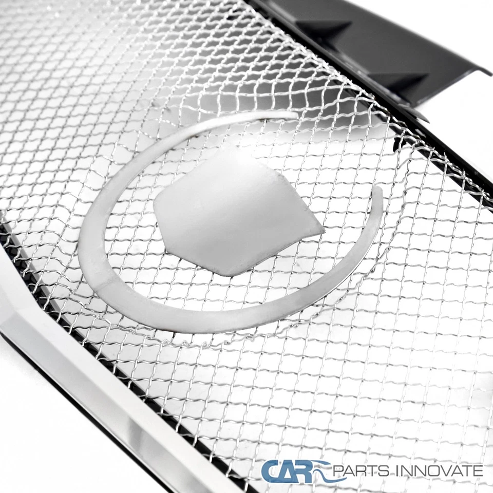 Fits 03-07 Cadillac CTS Polished Chrome S/S Mesh Style Front Bumper Hood Grille Foto 4 de 4