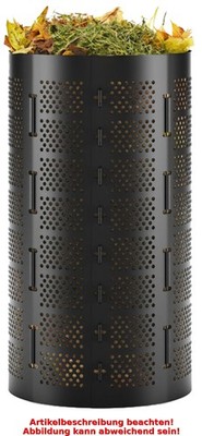 Bradas Kompostbehälter, 180 Liter, aus HDPE, schwarz