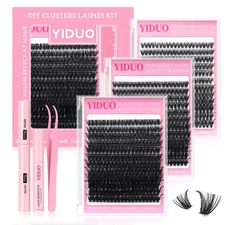 3 Styles 720 Pcs D Curl Volume Eyelash Extensions Kit with Tweezers  Bond