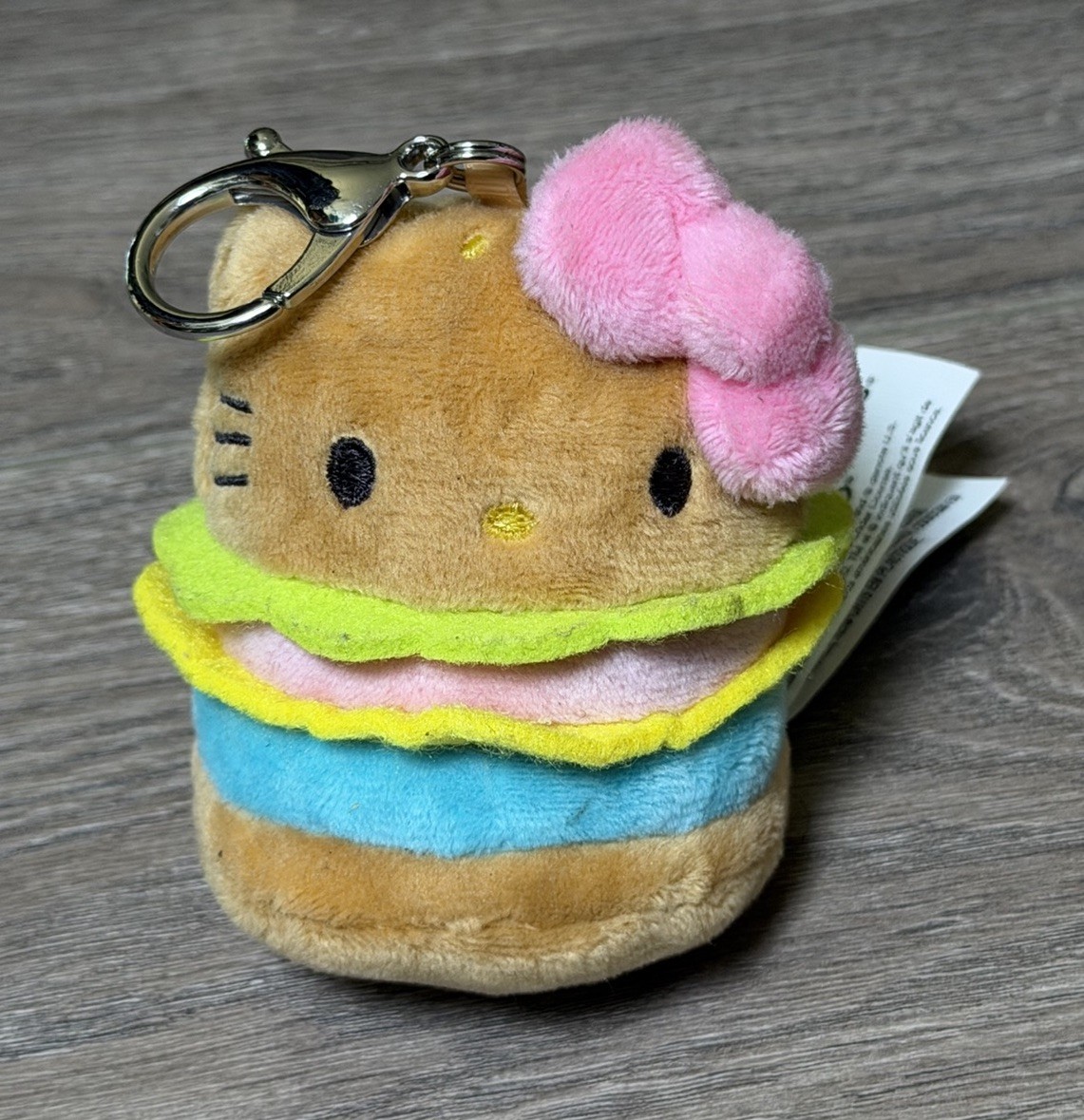 Hello Kitty Hamburger Tan Plush Toy Keychain Chain NEW | eBay