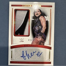 2024 Panini National Treasures WWE Rhea Ripley Clutch Factor Patch Auto /49
