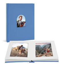 Premium Small Photo Album 4x6 for 20 Pictures, Linen Cover Photo Book with Wr...