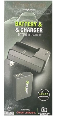 Digipower Re-Fuel LP-E17 Battery & Charger for Canon T6i, T7i, SL2, M3, M5, 77D