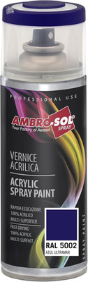 Overseas Blue Acrylic Spray Paint 400ml Multipurpose Enamel Amber-Sun Glossy
