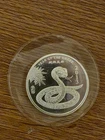 1 Ounce Silver Bullion Round 2013 Year of the Snake 1 Oz .999 Fine New Proof BU+