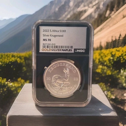 2022 South Africa 1 oz Silver Krugerrand NGC MS70 – Perfect Coin