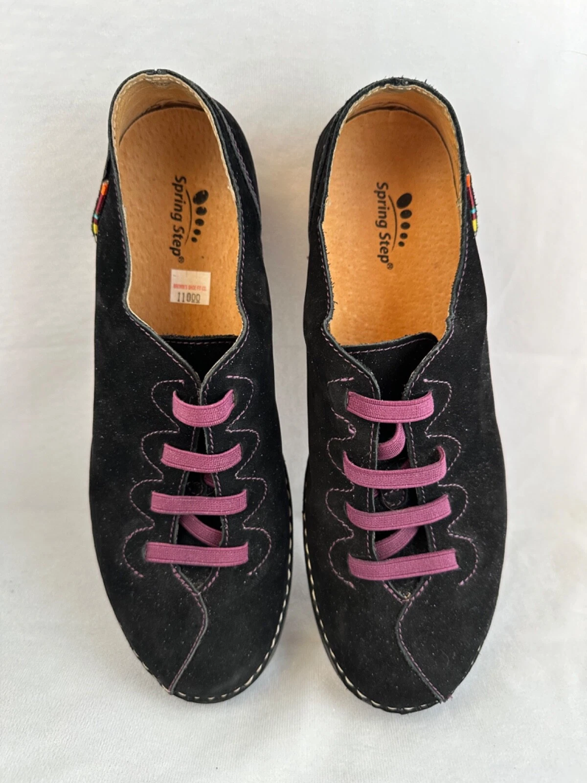 Spring Step Women Prestigious Carhopper Black Leather Slip On Loafer 40 8.5