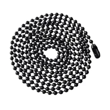 LOT 20 PCS BALL CHAIN NECKLACE 30" LONG ~ 2.4mm BEAD BLACK USA SELLER