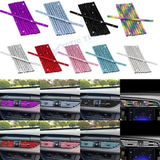 10pcs Glitter Bendable Car Air Vent Outlet Decorative Strips Molding Trim Kit