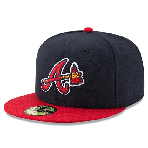 New Era Atlanta Braves Youth Fitted Hat MLB Authentic Team Boys ALT Size 6 3/8 - Picture 4 of 7