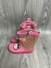 Girls Hello Kitty Pink Wellies UK Size C9 Brand New 