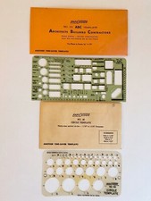 RAPIDESIGN TEMPLATES No. 22, No. 40 Lot Of 2 with envelopes