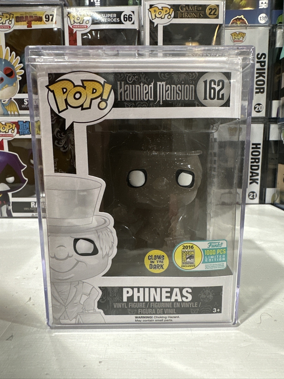 Funko Pop! Haunted Mansion - Phineas #162 Sdcc 2016 Le 1000 Piezas Exclusivo Brillo