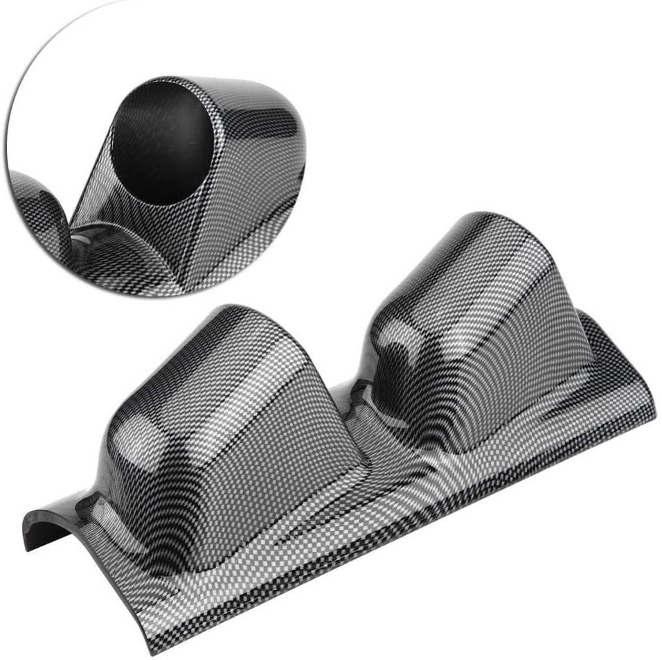 Black 52mm 2" Dual Hole Console Dashboard A-Pillar Gauge Holder for Left Driving