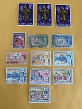 Timbres Bermudes 3 MNH Trésors sous-marins 1969. 10 Occasion 1936 à 1970.