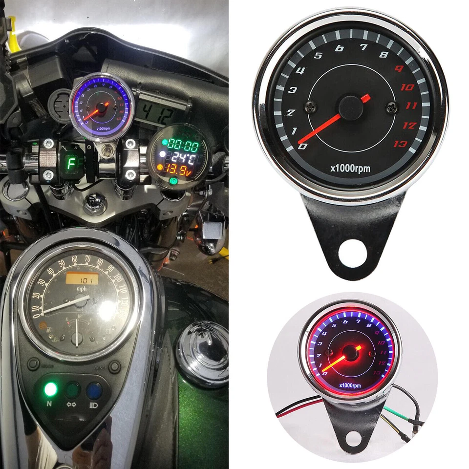 Motorcycle Tachometer For Yamaha V-Star XVS 250 650 950 1100 1300 Custom Classic - Image 3 of 4