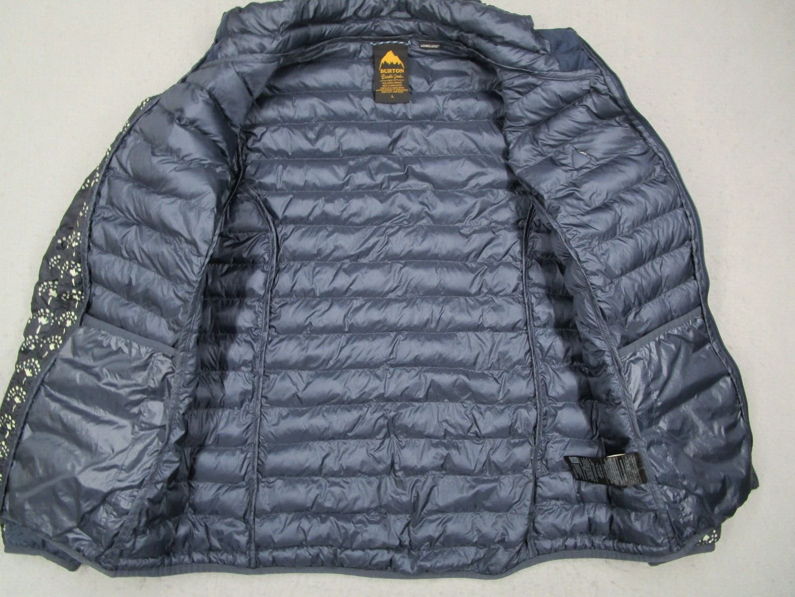 burton dhaka living lining puffer full zip gorpcore jacket
