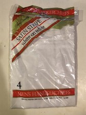 Fine Quality Men  s White Handkerchiefs Pack Of 4 ODS1