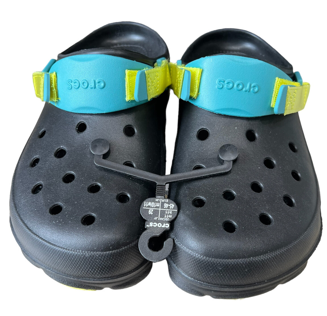 Crocs Men's Sz 10 Classic All Terrain Clog Slip-On Black Teal