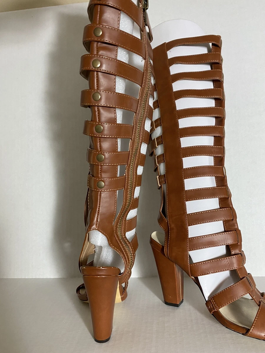 Brown clearance gladiator heels